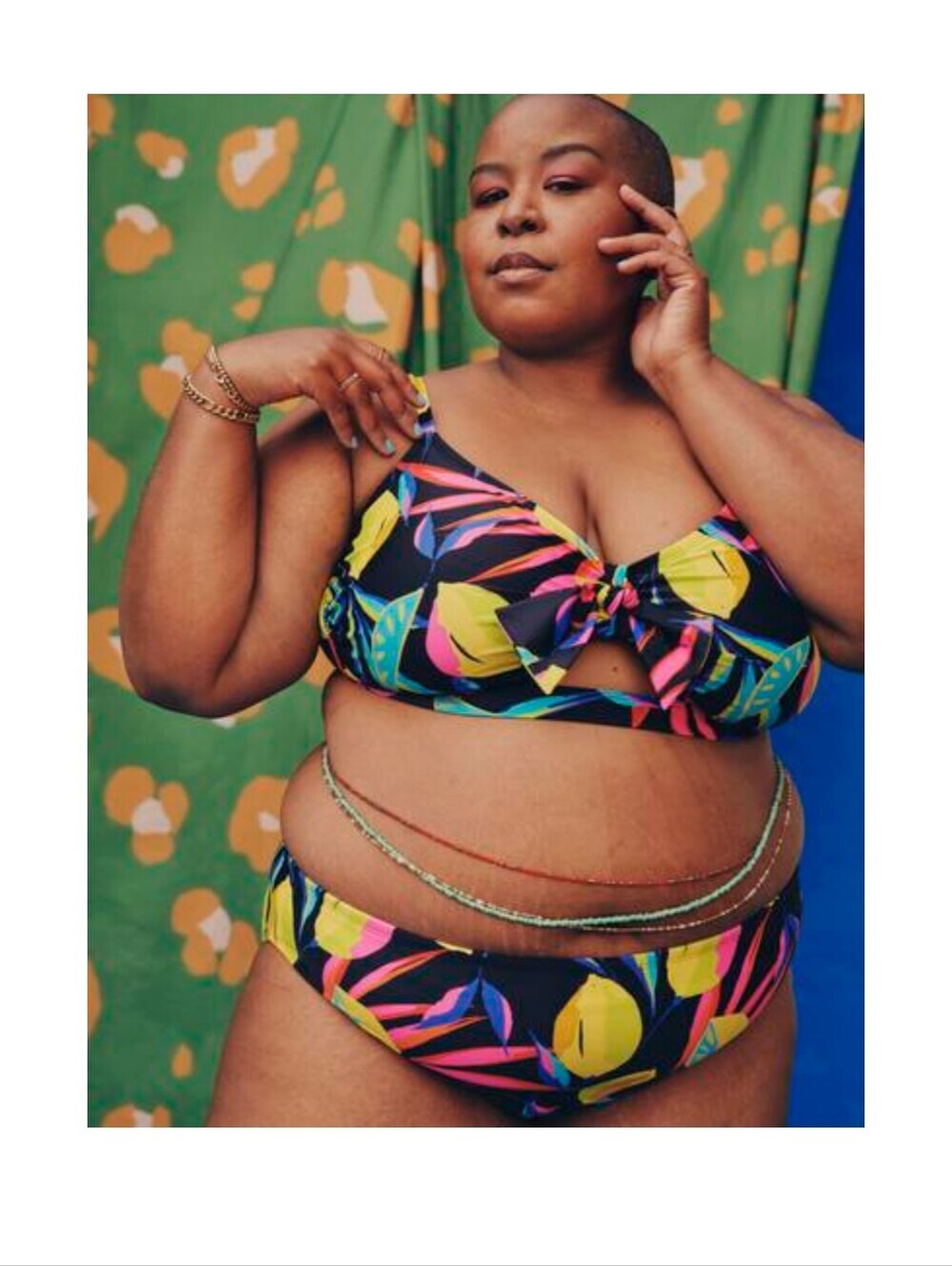 NWT Tabitha Brown for Target - Lemon Print Tie-Front Bikini Set - Plus SIZE 1X
